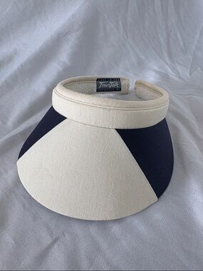 TownTalk Two-Tone Navy and Cream Visor
